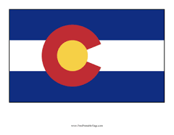 The white in the flag symbolizes colorado's snowcapped mountains, the blue symbolizes clear blue skies, the red symbolizes the reddish soil, and the golden yellow represents the. Flag Of Colorado