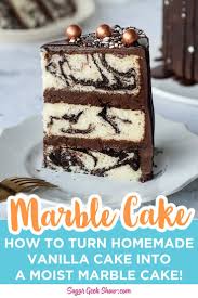 Marble Cake With Chocolate Ganache Frosting Recipe Marble Cake Recipes Whipped Chocolate Ganache Marble Cake