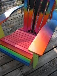 Rainbow Painted Adirondack Chair Adirondack Chairs Painted Outdoor Chairs Painted Chairs