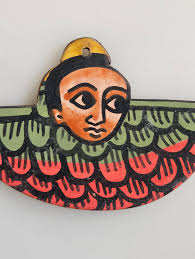 ONE Angel Pendant, Angel Ornament, Wood Ornament, African Ornament