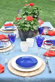 Simple Patriotic Table Decor Home With Holliday Mesa Posta Mesa Ponho