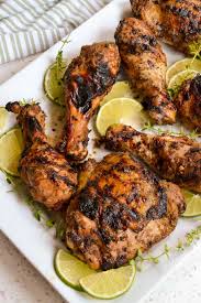 Jamaican jerk chicken on the grill. Jamaican Jerk Chicken Small Town Woman