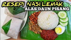 Nasi lemak bungkus is a classic malaysian breakfast, and at ali nasi lemak daun pisang you can find a really good nasi lemak. Resepi Nasi Lemak Nasi Lemak Daun Pisang Youtube