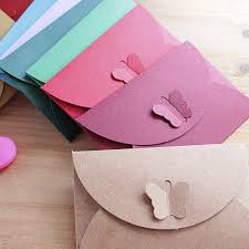 10pcs Lot Colored Butterfly Buckle Kraft Paper Envelopes Etsy Paper Envelopes Kraft Paper Origami Envelope