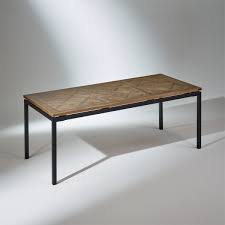 Plateau en chêne massif assemblé main finition huile cirante réalisable sur mesure avec système de 2 rallonges à visser sous plateau à l'aide de 2 tasseaux de chaque coté du plateau. Table Chene Massif Pieds Metal Zazie