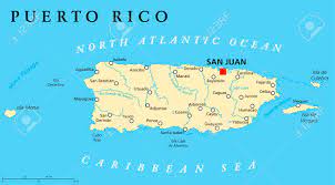 Oprima el area o el pueblo para ver las propiedades en venta. Puerto Rico Mapa Politico Con Capital San Juan Un Territorio De Los Estados Unidos En El Noreste Del Caribe Con Ciudades Importantes Rios Y Lagos Etiquetado Y Escalado Ingles Ilustracion Ilustraciones Vectoriales