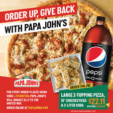 On a pizza it's 10″, 12″,14″, and 16 ″. Papa John S Launches Live United Campaign United Way Of Charlotte County