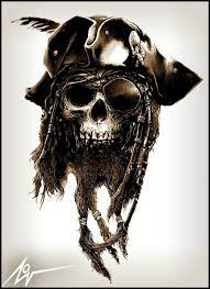 Bought these for a pirate party. Skull By Christopher Lovell Pirate Tattoo Pirate Skull Tattoos Skull