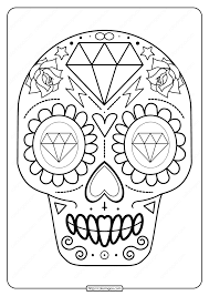 All kids like to play with their sisters and brothers and do fun stuff. Printable Sugar Skull Pdf Coloring Pages 08