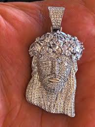 18k black gold mini jesus piece 4 with rope chain. Fully Iced Out Jesus Piece Chain Goatcuban