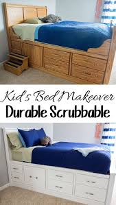 Oak Captain Bed Painted Makeover Bedroom Furniture Makeover Bed Makeover Furniture Makeover