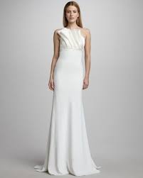 Pleated Bust Gown By Carmen Marc Valvo At Neiman Marcus Top Wedding Dresses Empire Wedding Dress Designer Wedding Dresses