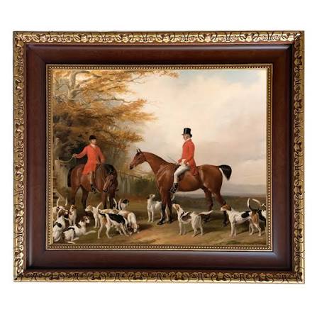 Fox Hunt Lithograph Bombay Company English Style Fox Hunt Art Print, Framed