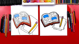 How To Draw A Book And Pencil Drawing Videos For Kids Art For Kids Hub Drawings