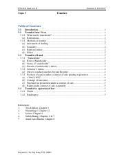 Teh theam hock is on mixcloud. 111867 Udl3622 Tri 1620 L02 03 Ch 3 Transfers Udl3622 Land Law Ii Topic 3 Trimester 2 2016 2017 Transfers Table Of Contents 3 1 Introduction 1 3 2 Course Hero