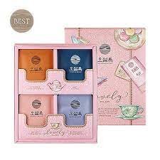 Osulloc Jeju Premium Korea Tea Bag Set Lovely Tea Box Gift 12ea 4types 3ea Osulloc Jeju Koreatea Tea Tea Design Tea Box Packaging Design Inspiration