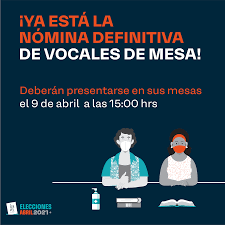 Vocales de mesa entre 51 y 56 años + personal de apoyo a las elecciones; Servicio Electoral De Chile Home Facebook