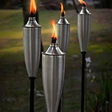 Previous pricec $298.60 73% off. Garden Torch Deco Home Set Of 4 Garden Torch 60inch Citronella Garden Outdoor Patio Flame Metal Torch Satin Silver Amazon Com