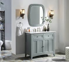 Featuring white quartz and sturdy body, this thomasville sink vanity is the ideal choice for those who seek a functional and polished model. 42 Thomasville Cottage Style Gray Bathroom Cabinet Sink Vanity Gd 475 Tennant Brand