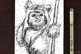 Ewok Original Drawing Star Wars Art Star Wars Drawing Ewok Drawing Ewok Art Star Wars Fan Art Ewok Fan Art Drawing Stars Star Wars Drawings Star Wars Art