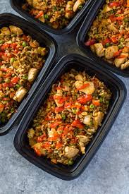 My chicken fried rice recipe is healthier because i'm using brown jasmine ric. Healthy Chicken Veggie Fried Rice Meal Prep Gimme Delicious