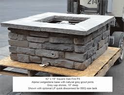 I made a template with craft paper (two pieces taped together) that i laid across the fire pit and then outlined the exterior and interior circles with chalk. 42 Square Custom Stone Gas Fire Pit Colorado Hearth And Home