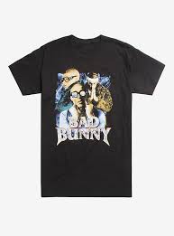 We offer dj service , biker apparel and more! Bad Bunny Triple Photo T Shirt