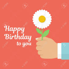 It was called a willow woods birthday party. Happy Birthday To You Concept A Man Holding A Daisy In Hands Royalty Free Cliparts Vectors And Stock Illustration Image 64245363