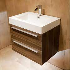 Walnut vanity units for bathroom. Durab Signature 690 Wall Mounted Vanity Unit With Basin Walnut At Victorian Plumbing Uk