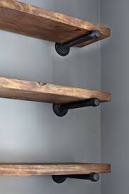 Barn Board Shelving With Conduit Wood Closet Shelves Wood Shelves Wood Closets