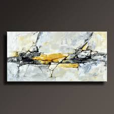 Black And White Contemporary Artwork Original Abstract Painting Black White Yellow Gray Blue Etsy Modern Canvas Art Abstract Painting Contemporary Art Canvas