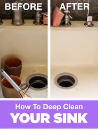 deep clean a dirty sink with this easy