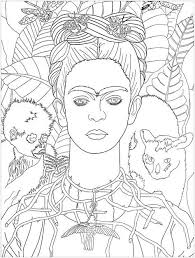 236x305 free coloring page of frida kahlo painting. Pin On Classique