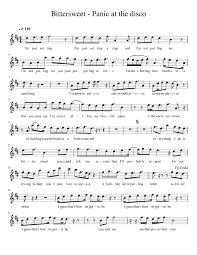 Bittersweet Panic At The Disco Download Bittersweet Panic At The Disco Chorus Sheet Music For Flute Solo Musescore Com