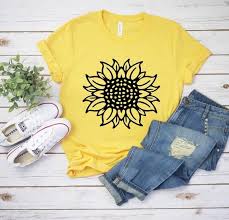 Black And Yellow Graphic Tee Womens Please Read All Information Below Sunflower Shirt In Heather Yellow Gold With Black Design About This Yellow Tee Shirts Yellow Tees Southern Shirts