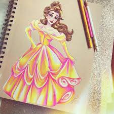 Now I Want To Draw All The Disney Princesses With This Colored Pencil Shading I Miss Drawing Dresses Pencil Shading Disney Drawings Princess Drawings