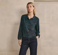 Lyocell cotton & wool printed blouse