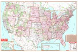 United States 140x90 Laminated Wall Map Universalmap