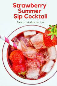A Sweet Cocktail With The Taste Of Summer Just Enough For One Although Feel Free To Multiply The Qua Strawberry Summer Strawberry Drinks Vegan Summer Recipes