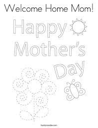 Search through 623,989 free printable colorings at getcolorings. Welcome Home Mom Coloring Page Twisty Noodle