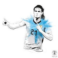 Some Great Artwork Of Uruguay S Edinson Cavani Big Credit To Ablgdesign On Twitter Check Them Out Football Soccer Artwork Football Art Character Drawing