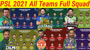 On sunday (28th february) night, karachi kings will compete against lahore qalandars at national stadium (karachi) during the 11th match of the psl 2021. Psl 2021 All Teams Full Squad Psl 2021 All Teams 15 Members Confirm Squad Psl 6 All Teams Squad Youtube