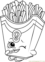 Download french fries coloring page and use any clip art,coloring,png graphics in your website, document or presentation. Fiona Fries Shopkins Coloring Page For Kids Free Shopkins Printable Coloring Pages Online For Kids Coloringpages101 Com Coloring Pages For Kids