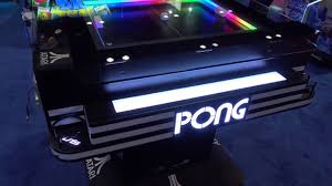 Atari Pong Table Bar Cocktail Coin Op Models By Unis Iaapa 2018 Youtube Pong Cocktails