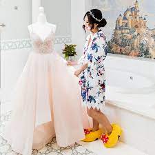 Disney Wedding Getting Ready In The Disneyland Hotel Disney Wedding Dresses Disney Bride Dream Wedding Dresses
