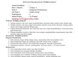 Download Contoh Rpp 1 Lembar Jenjang Sd Kelas 3 Semester 2 Infoguruku