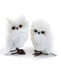 White Standing Owls Set Zulily Woodland Friends Owl Gifts For My Sister