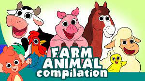 Learn Farm Animals For Kids Barnyard Animal Cartoon Best Compilation F Farm Animals For Kids Animals For Kids Cartoon Animals