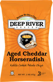 Aged Cheddar Horseradish Kettle Cooked Potato Chip This Brand They Look So Tasty Deep River Snacks Snacks Kettle Chips