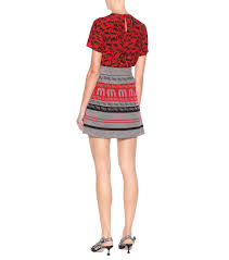 Miu Miu Logo Wool Blend Knitted Skirt Mytheresa